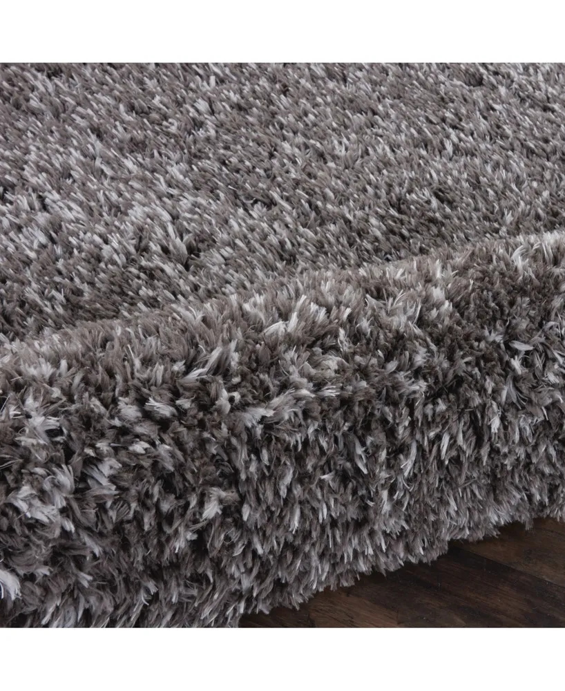 Nourison Home Luxe Shag LXS01 Charcoal 4' x 6' Area Rug