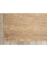 Nourison Home Silken Allure SLK23 Sand 5'6" x 8' Area Rug