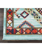 Nourison Home Navajo NAV02 Aqua 7'10" x 10'9" Area Rug