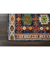 Nourison Home Vivid VIV09 Navy 2'3" x 7'6" Runner Rug