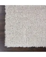 Nourison Home Luxe Shag Lxs01 Silver Rug