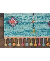 Nourison Home Nomad NMD04 Aqua 2'3" x 8' Runner Rug