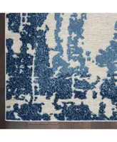 Nourison Home Etchings Etc04 Ivory Blue Rug