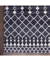 Nourison Home Palermo PMR03 Navy and Gray 4' x 6' Area Rug