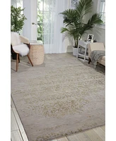 Nourison Home Opaline OPA08 Silver 3'9" x 5'9" Area Rug