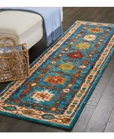 Nourison Home Vivid VIV09 Teal 2'3" x 7'6" Runner Rug