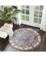 Nourison Home Lagos LAG04 Blue 5' Round Rug