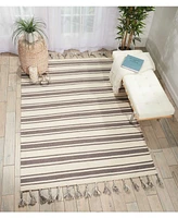 Nourison Home Rio Vista DST01 Ivory and Gray 5' x 7'6" Area Rug