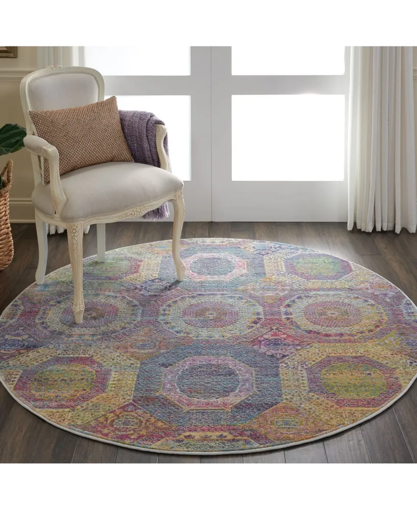 Nourison Home Ankara Global ANR05 Multi 6' Round Rug