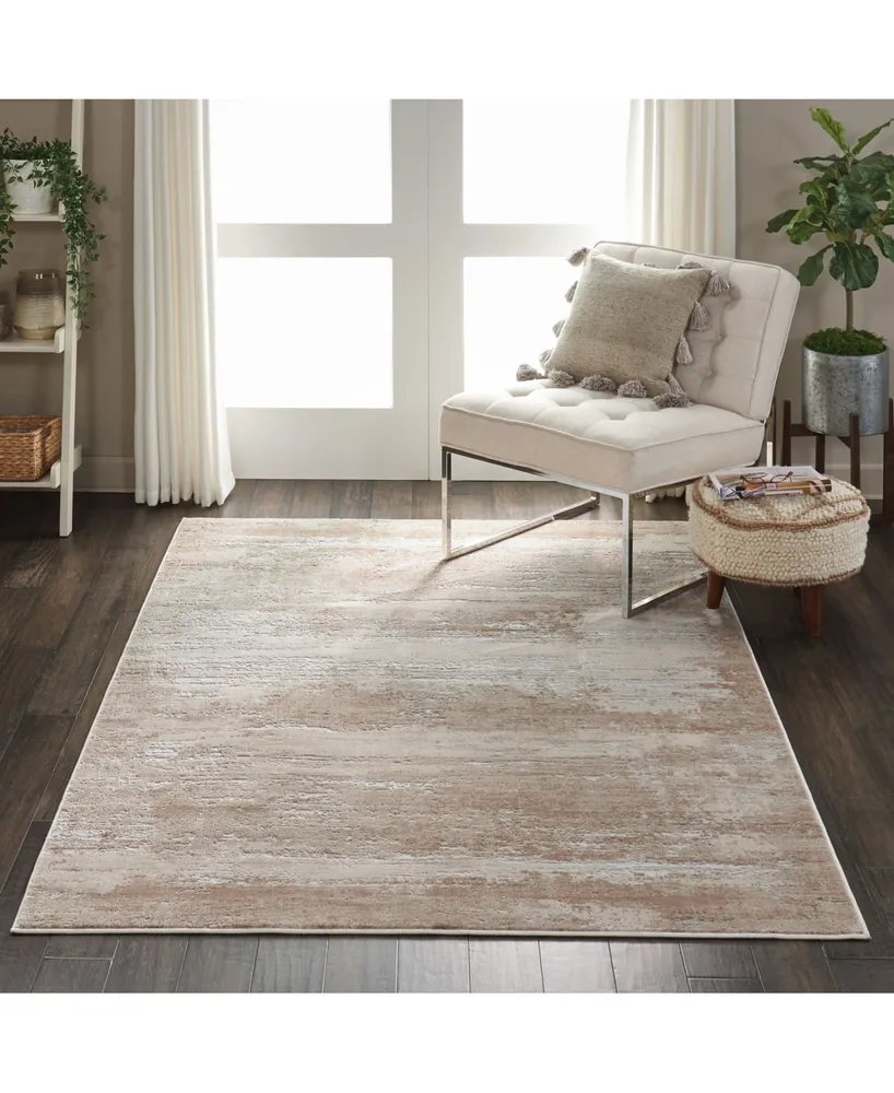 Nourison Home Rustic Textures RUS03 Beige 3'11" x 5'11" Area Rug