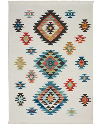 Nourison Home Navajo NAV07 White 5'3" x 7'6" Area Rug
