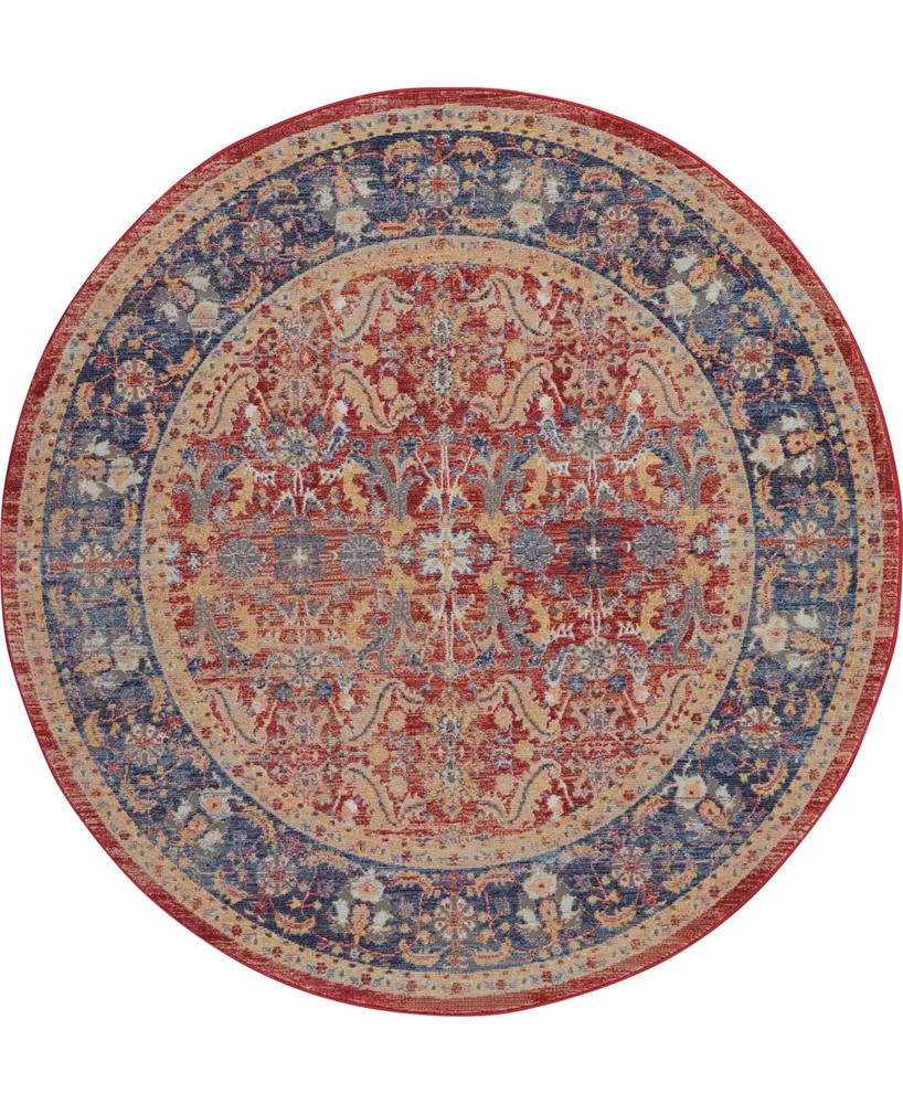 Nourison Home Ankara Global ANR02 Red 4' Round Rug