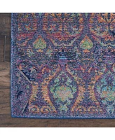 Nourison Home Ankara Global ANR08 Navy and Multi 5'3" x 7'6" Area Rug