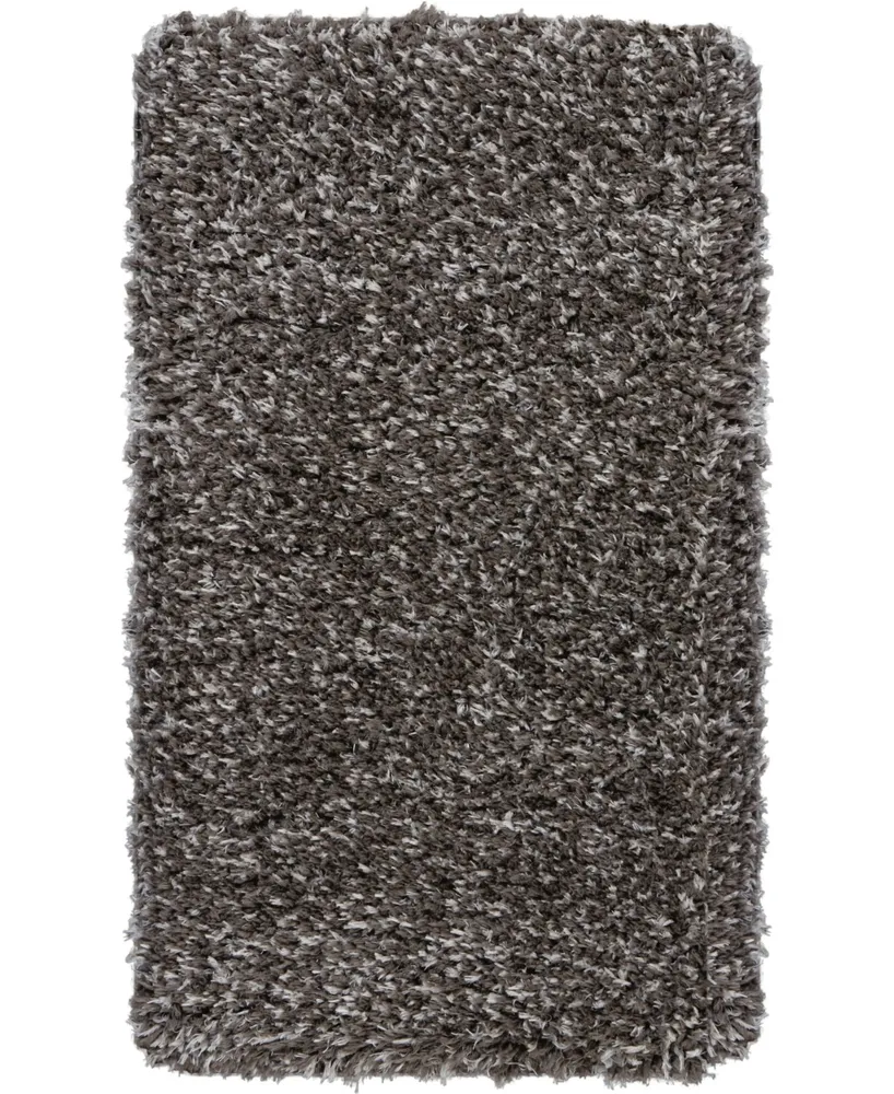 Nourison Home Luxe Shag LXS01 Charcoal 2'2" x 3'9" Area Rug