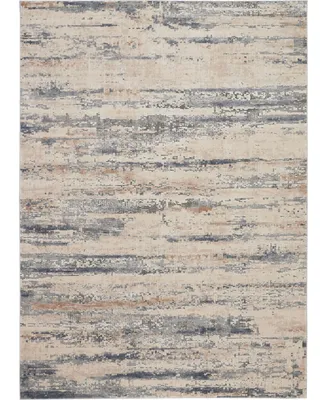 Nourison Home Rustic Textures RUS04 Beige and Gray 3'11" x 5'11" Area Rug