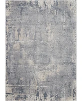 Nourison Home Rustic Textures RUS06 Gray and Beige 3'11" x 5'11" Area Rug