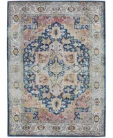 Nourison Home Ankara Global ANR11 Blue and Multi 4' x 6' Area Rug