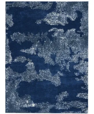 Nourison Home Etchings ETC03 Blue 5'3" x 7'3" Area Rug