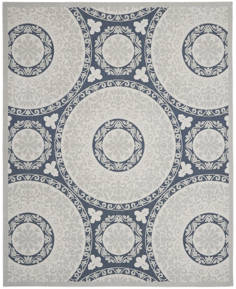 Nourison Home Key Largo KLG03 Blue 4' x 6' Outdoor Area Rug