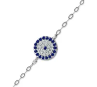 Giani Bernini Cubic Zirconia Evil Eye Ankle Bracelet in Sterling Silver, Created for Macy's