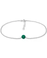 Giani Bernini Aventurine Ankle Bracelet (Also Cultured Freshwater Pearl, Onyx, Howlite, Sodalite), Created for Macy's