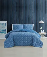 Brooklyn Loom Katrine 3 Piece Full Queen Quilt Set