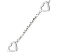 Giani Bernini Sterling Silver Bracelet, Open Heart Chain