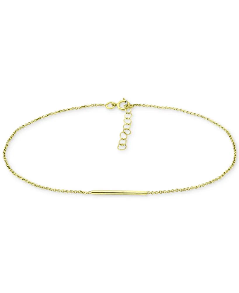 Giani Bernini Polished Bar Ankle Bracelet 18k Gold-Plated Sterling Silver & Silver, Created for Macy's