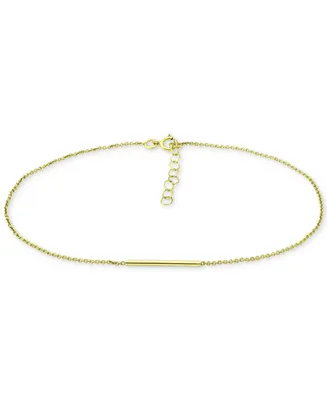 Giani Bernini Polished Bar Ankle Bracelet 18k Gold-Plated Sterling Silver & Silver, Created for Macy's