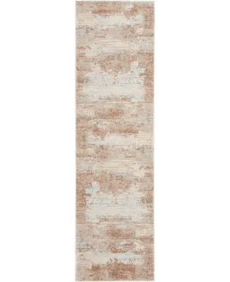 Nourison Home Rustic Textures RUS03 Beige 2'2" x 7'6" Runner Rug