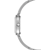 Citizen Eco-Drive Women's Stainless Steel & Crystal Bangle Bracelet Watch 25mm - Silver