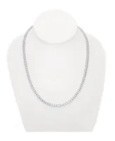 Cubic Zirconia Tennis Necklace Silver Plate or Gold