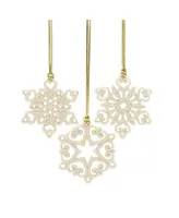 Lenox Mini Snowflake 3-piece Ornament Set