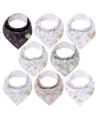 KeaBabies 8pk Organic Baby Bandana Bibs, Drool Bibs for Boy, Girl, Infant