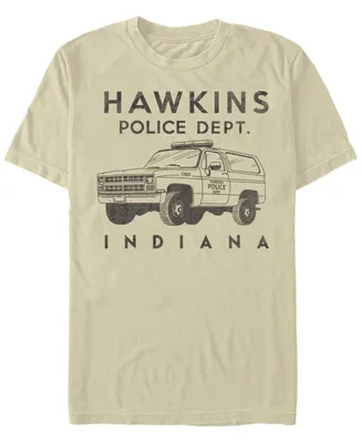 Stranger Things Men's Hawkins Police Dept indiana Short Sleeve T-Shirt