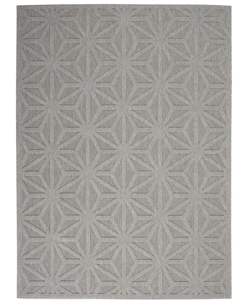 Nourison Home Cozumel CZM01 Silver 4' x 6' Outdoor Area Rug