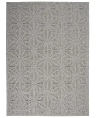 Nourison Home Cozumel CZM01 Silver 4' x 6' Outdoor Area Rug