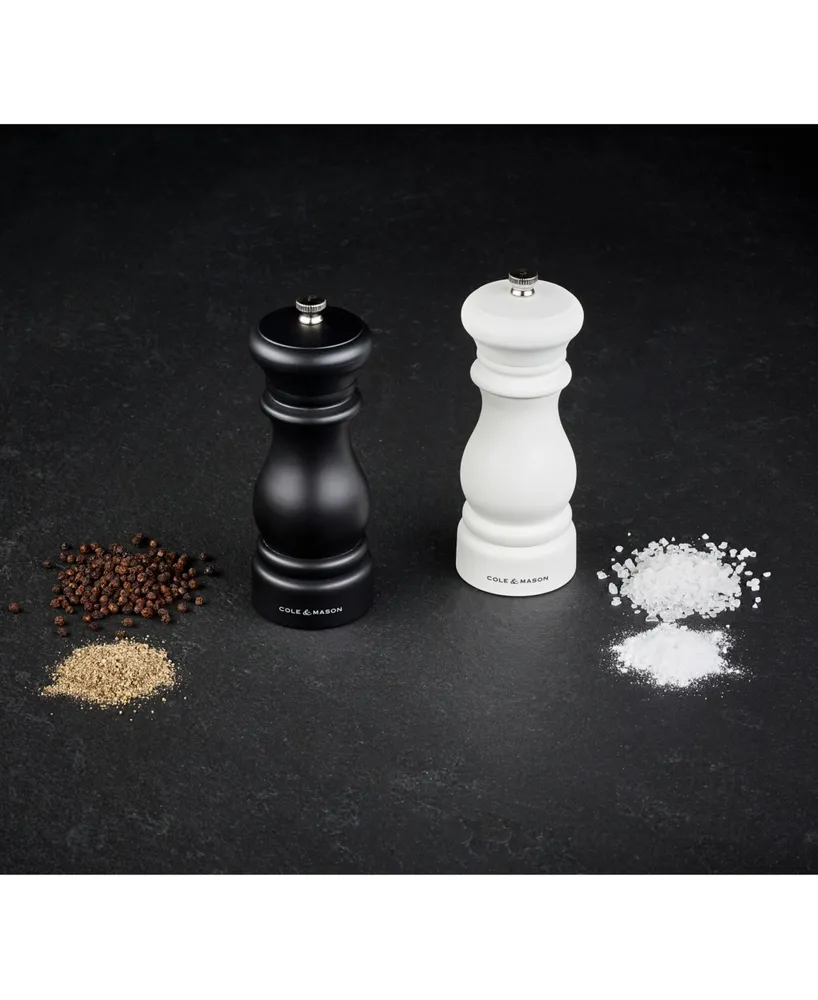 Cole & Mason Southwold Classic Salt & Pepper Mill Gift Set, Black/White
