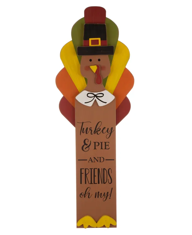 Glitzhome 24 in. L Metal Happy Thanksgiving Wall Decor 2006000082