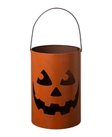 Glitzhome Halloween Jack O Lantern Tea Light Holder, Set of 2