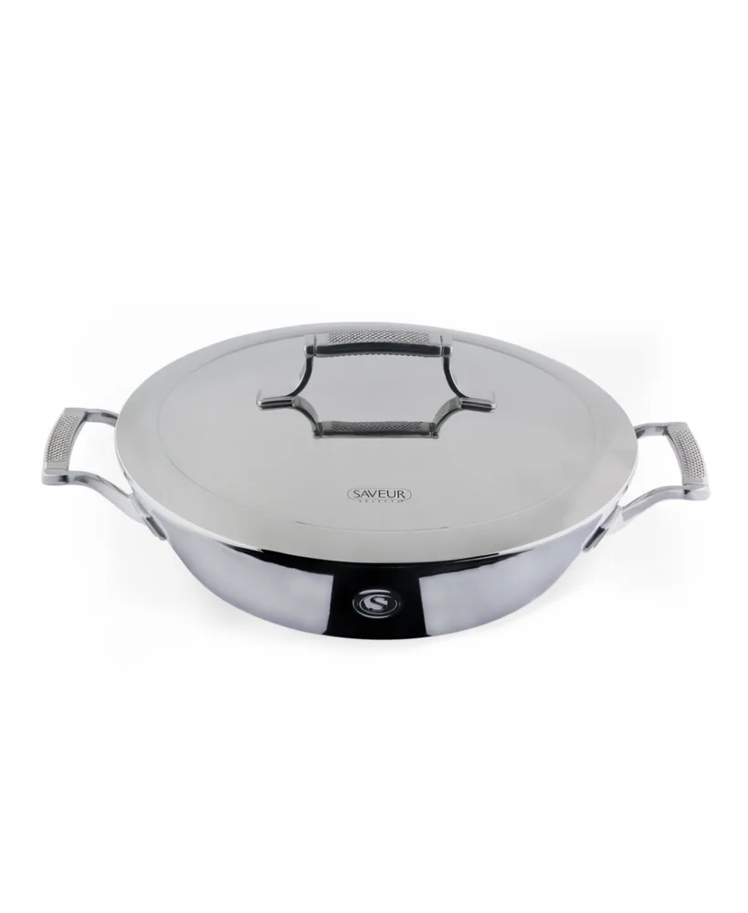 Saveur Selects Voyage Series Tri-Ply Stainless Steel 12" Pan with Lid