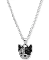 Pet Friends Jewelry Pave Pug Pendant - Silver