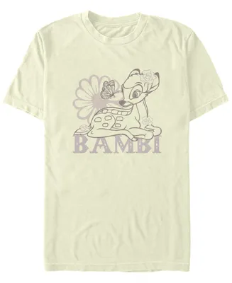 Fifth Sun Men's Bambi Simple Flowers Short Sleeve T-Shirt