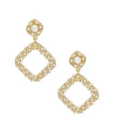 Ettika 18K Gold Imitation Pearl Knocker Women's Earrings