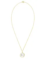 Macy's Diamond Accent Gold-plated Map Pendant Necklace