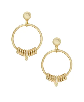 Ettika 18K Gold Multi-Ring Slider Women's Earrings