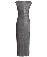Connected Textured Metallic Gown