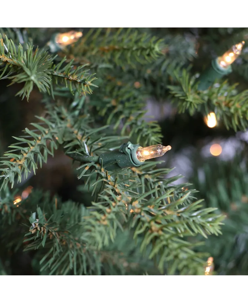 Puleo 4.5" Pre-Lit Natural Fir Artificial Christmas Tree