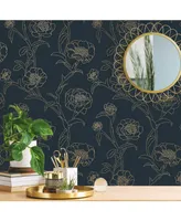 Tempaper Peonies Peel and Stick Wallpaper