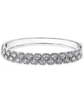 Arabella Cubic Zirconia Bangle Bracelet in Sterling Silver